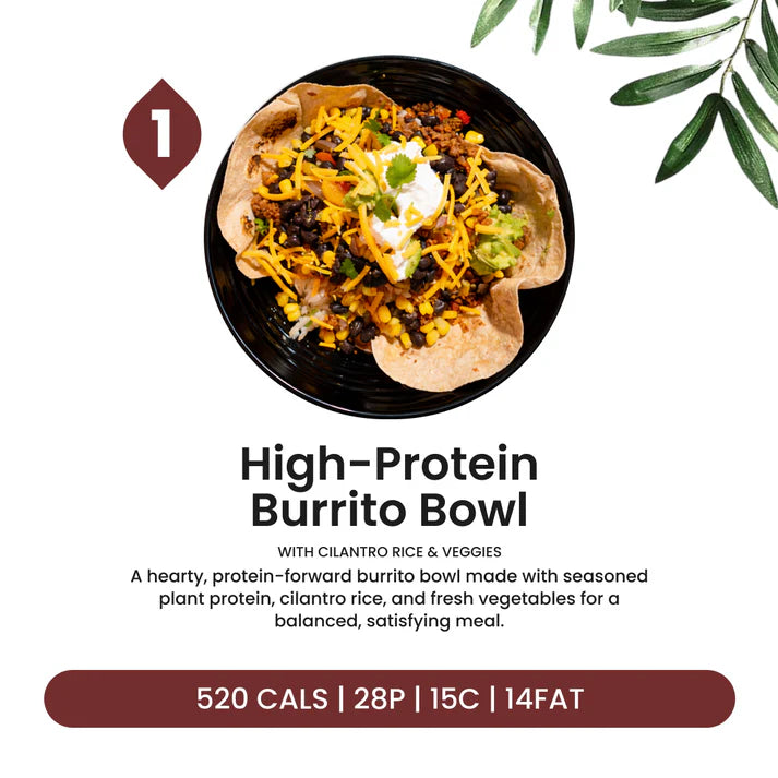 High-Protein Burrito Bowl with Cilantro Rice & Veggies