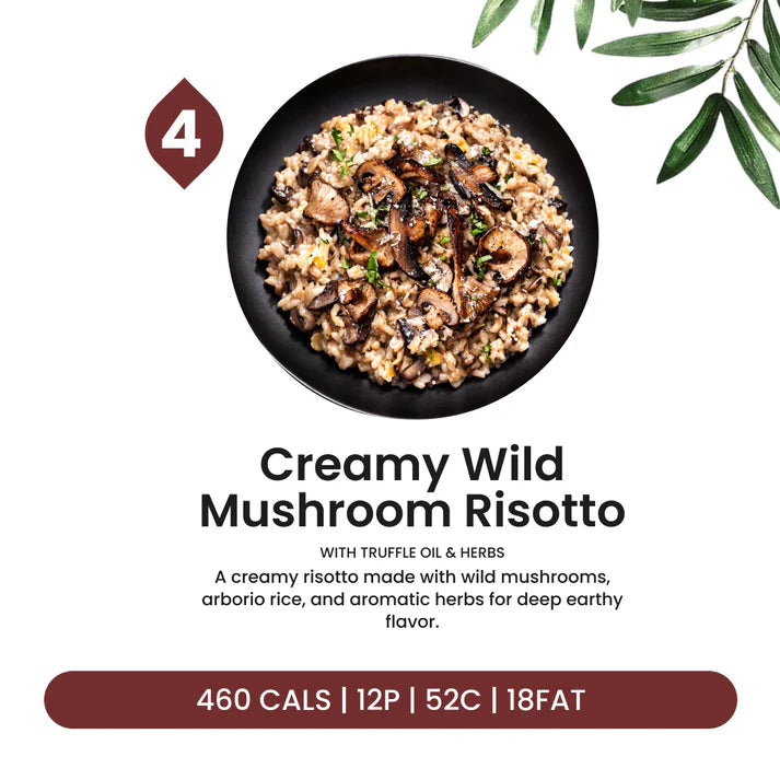 Creamy Wild Mushroom Risotto with Truffle Oil & Herbs