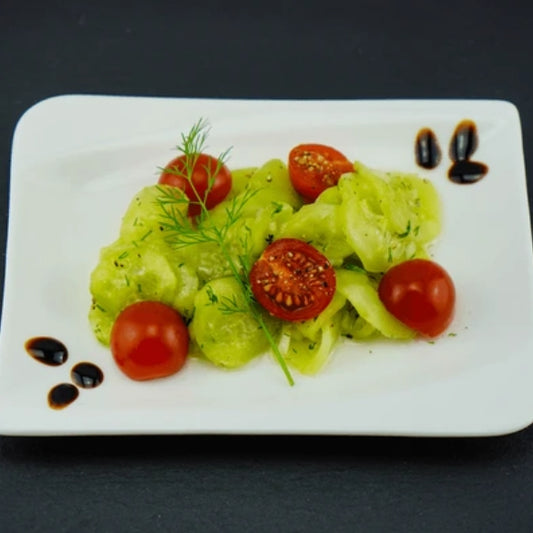Cucumber & Cherry Tomato w/Vinaigrette and Herb Garlic