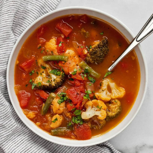 Hearty Vegetable Soup with Red Kidney Beans